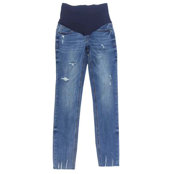 MATERNITY ~ Ripped Skinny Jeans ~ NWOT - Picture 1 of 9